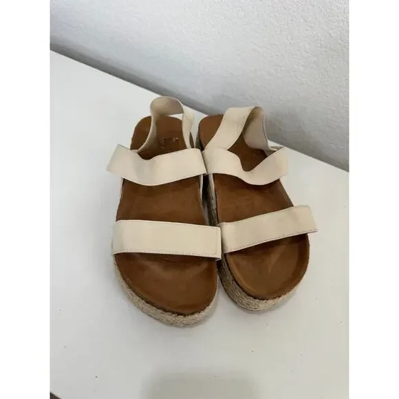 Women's Wanted Beige Strappy Platform Espadrille Sandal 8 - Picture 3 of 9